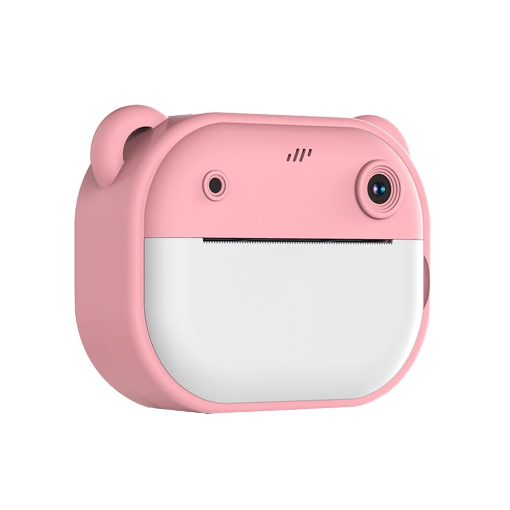 Knoruley HD-Druckkamera Cartoon Mini-Dual-Kamera Ein-Knopf-Druckkamera mit 2 Rollen Druckpapier B von Knoruley