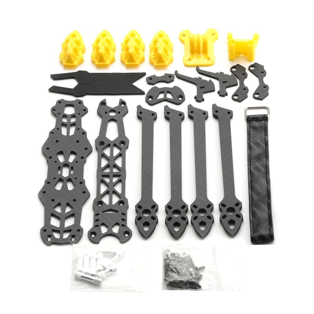 Knoruley Mark4 7-295mm Quadcopter-Rahmen-Kit mit 5mm Arm für 7" FPV Freestyle & RC Racing Drohne mit Gelbem Druck Knoruley Mark4 7-295mm Quadcopter-Rahmen-Kit mit 5mm Arm für 7" FPV Freestyle & RC Racing Drohne mit Gelbem Druck von Knoruley