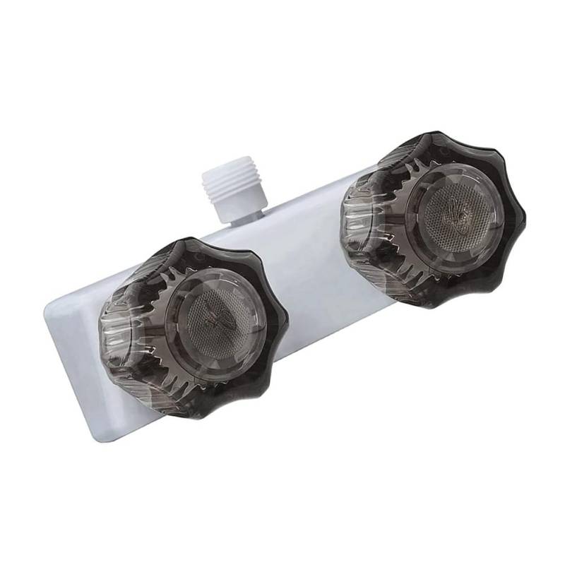 Knoruley RV-Duschhahn, für -Duschhahn, 4-RV-Duschventilumsteller mit Doppeltem Getöntem Knopf für die Badezimmerdusche von Knoruley