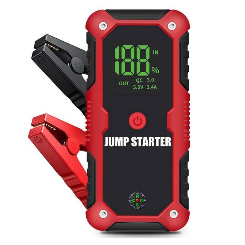 Knoruley Tragbares Multifunktionales Auto-Notstromversorgungsgerät Plus Powerbank, Ersatzstromversorgung, Auto-Ersatzbatterie, Rettung von Knoruley