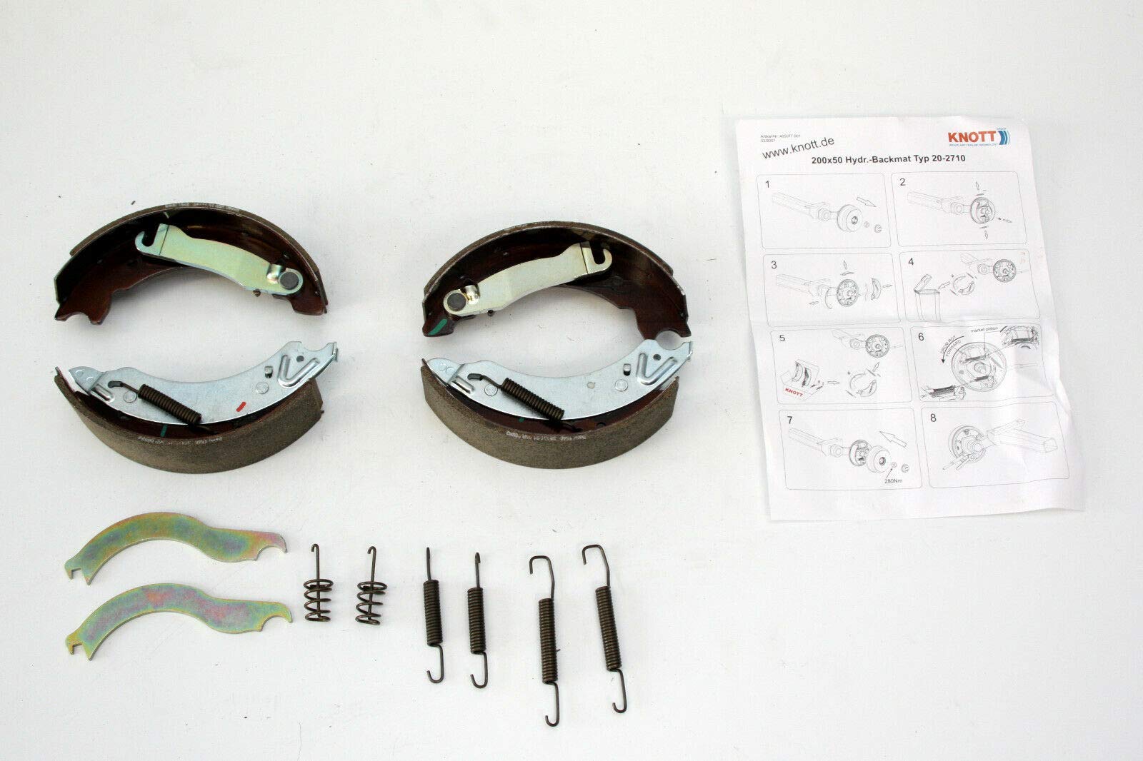 trailer parts4u 1 Satz Knott Bremsbacken 200x50-20-2710 Hydraulik Bremse - Bremsbackenset kpl. trailer parts4u 1 Satz Knott Bremsbacken 200x50-20-2710 Hydraulik Bremse - Bremsbackenset kpl. von trailer parts4u