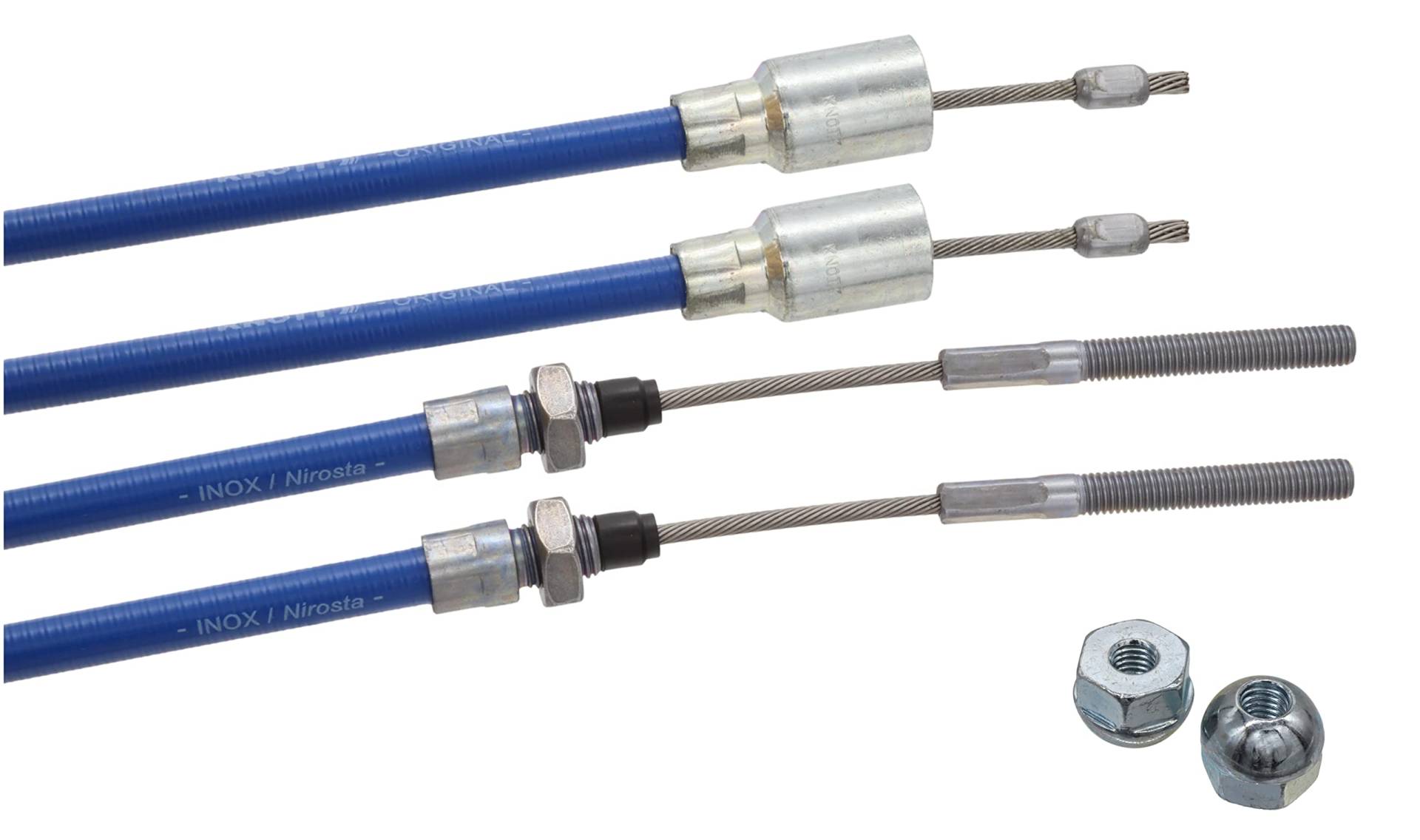 Knott 2 x Original Nirosta Bremsseil inklusive 2 x Muttern Hüllenlänge: 730mm Gesamtlänge: 940mm Anhängerseil 37086.06 3708606 Anhängerbremsseil 730 940 Seil Bremse Mutter Kugelmutter GL HL Knott 2 x Original Nirosta Bremsseil inklusive 2 x Muttern Hüllenlänge: 730mm Gesamtlänge: 940mm Anhängerseil 37086.06 3708606 Anhängerbremsseil 730 940 Seil Bremse Mutter Kugelmutter GL HL von trailer parts4u