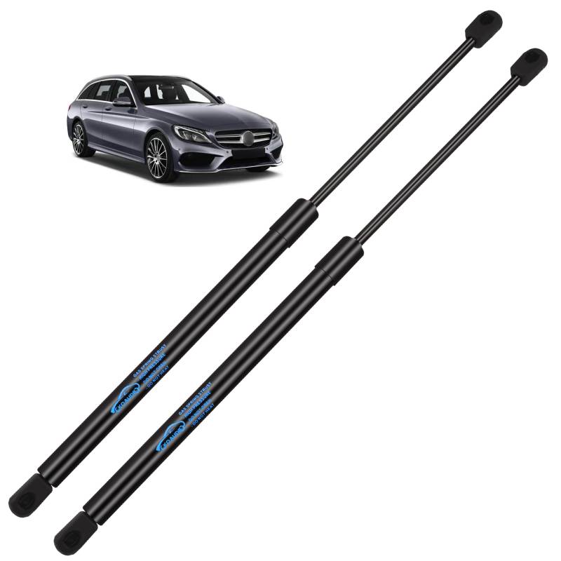 Koaudb 2x Gasdruckfeder für Mercedes Benz C Class W204 2007 2008 2009 2010 2011 2012 2013 2014 Heckklappendämpfer Schwarz Gasfeder Heckklappe Edelstahl Gasdruckdämpfer Ersetzen #2129801064 von Koaudb