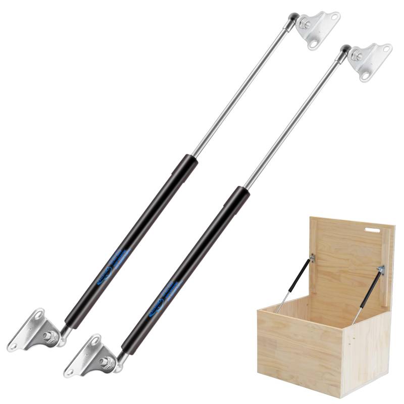 Koaudb 500MM 25KG/245N Gasdruckfeder 2 Stück L-Typ Gasdruckdämpfer Hydraulisch Halterung für Staukasten-Deckel Kabinett Wohnmobilbett Kellertür Stoßdämpfer Druckfeder Motorhaubendämpfer(20inch/55LB) von Koaudb