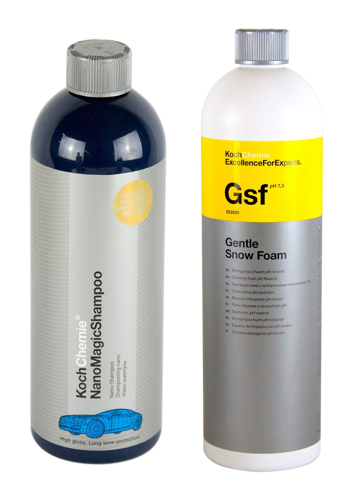 Koch Chemie Nano Magic Shampoo 750 ml & Gsf Gentle Snow Foam Shampoo 1 L Liter von Koch Chemie