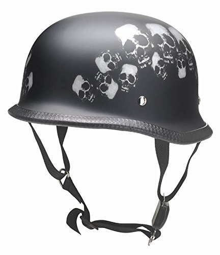 Kochmann Redbike Helm RK-305 Skull Fiberglas Gr. S Motorrad schwarz/matt Chopper von Kochmann