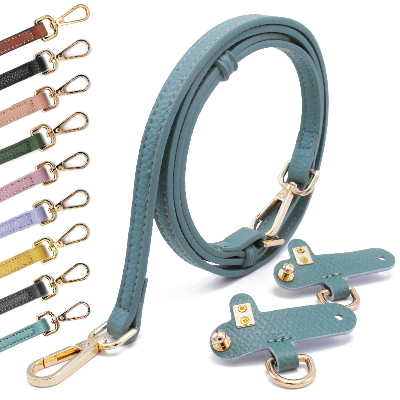 PU Pelle T Ledertaschenriemen Taschengurte für Kleine Taschen Leder Schulterriemen Tragegurte Tragegurt für Longchamp Goldener Hardware Bag Strap aquamarin PU Pelle T Ledertaschenriemen Taschengurte für Kleine Taschen Leder Schulterriemen Tragegurte Tragegurt für Longchamp Goldener Hardware Bag Strap aquamarin von Kocris Casa