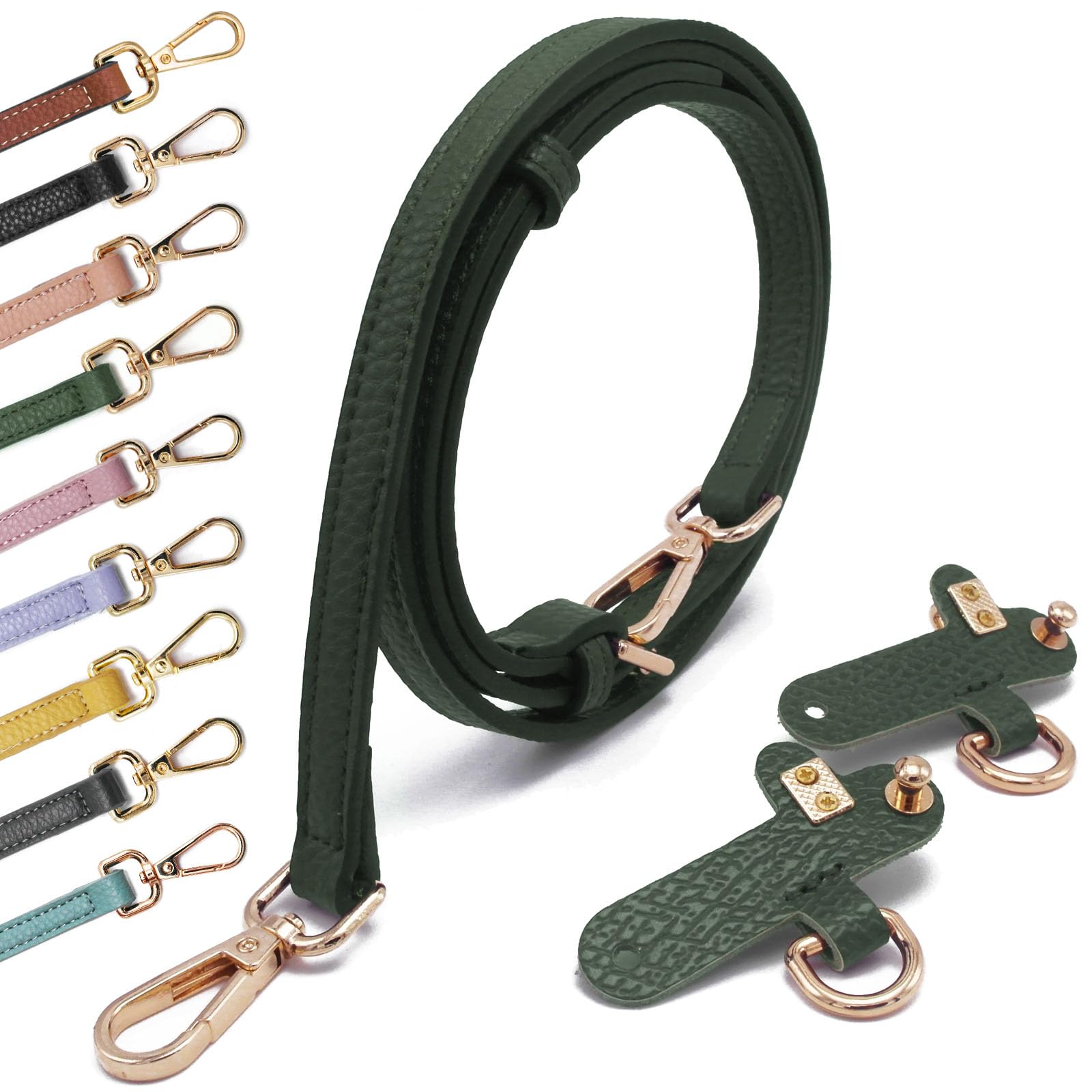Pelle PU T Ledertaschenriemen Taschengurte für Kleine Taschen Leder Schulterriemen Tragegurte Tragegurt für Longchamp Goldener Hardware Bag Strap dunkelgrün Pelle PU T Ledertaschenriemen Taschengurte für Kleine Taschen Leder Schulterriemen Tragegurte Tragegurt für Longchamp Goldener Hardware Bag Strap dunkelgrün von Kocris Casa