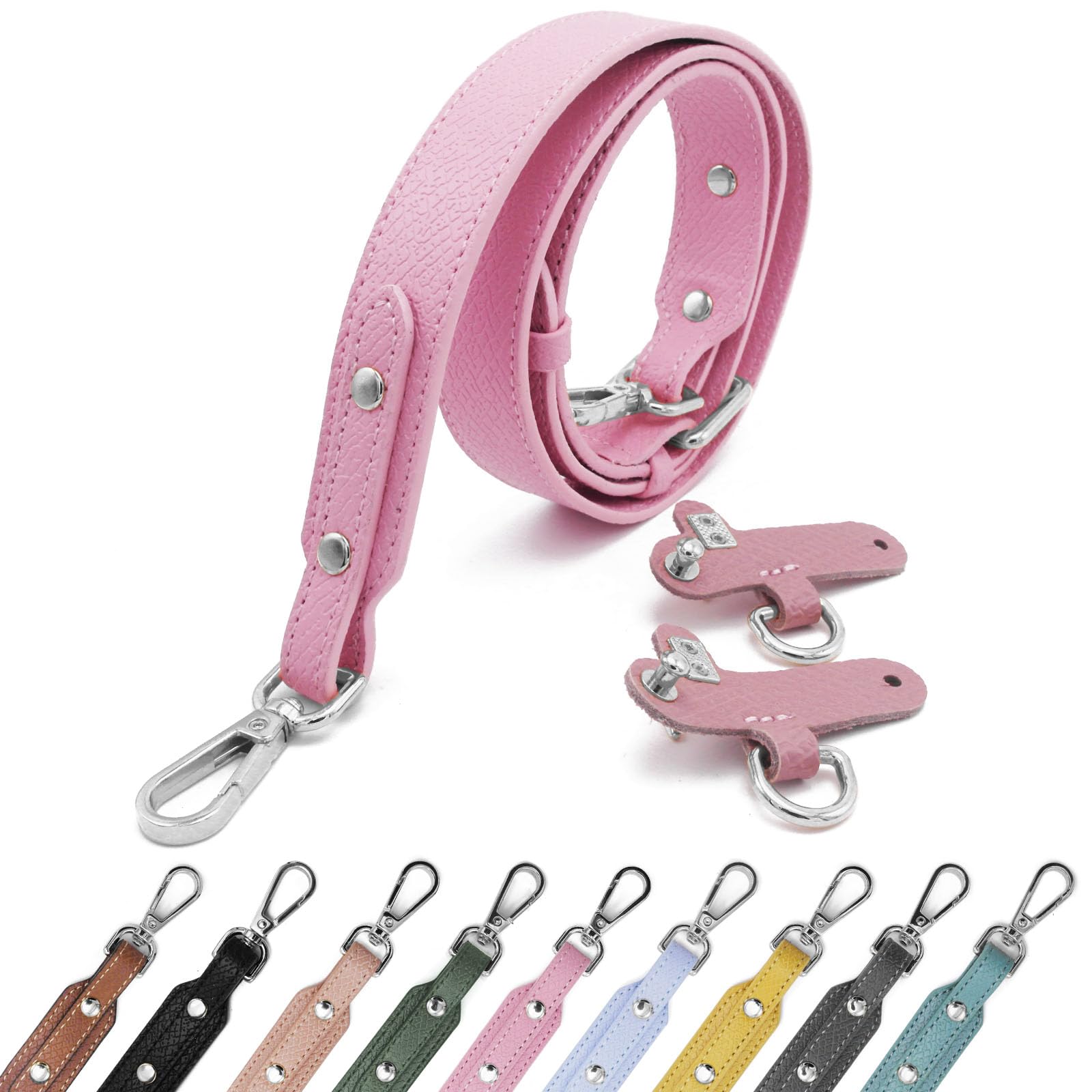 Taschenriemen Leder Taschengurt Henkel Schwarz Gold Ledergurt Taschengurte Zum Wechseln Taschenband Umhängegurt für Longchamp rosa Taschenriemen Leder Taschengurt Henkel Schwarz Gold Ledergurt Taschengurte Zum Wechseln Taschenband Umhängegurt für Longchamp rosa von Kocris Casa