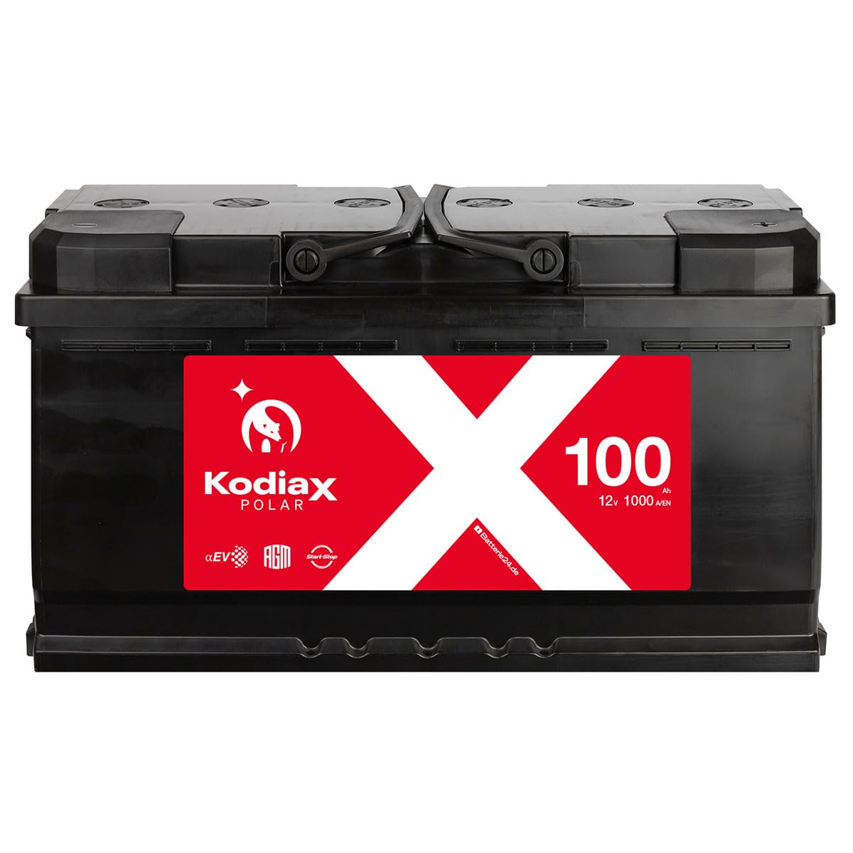 Kodiax AGM Autobatterie 12V 100Ah 1000A/EN Kodiax AGM Autobatterie 12V 100Ah 1000A/EN von Kodiax