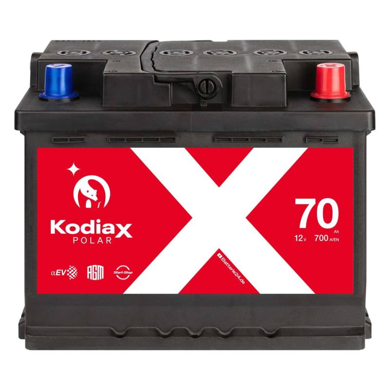 Kodiax AGM Autobatterie 12V 70Ah 700A/EN von Kodiax