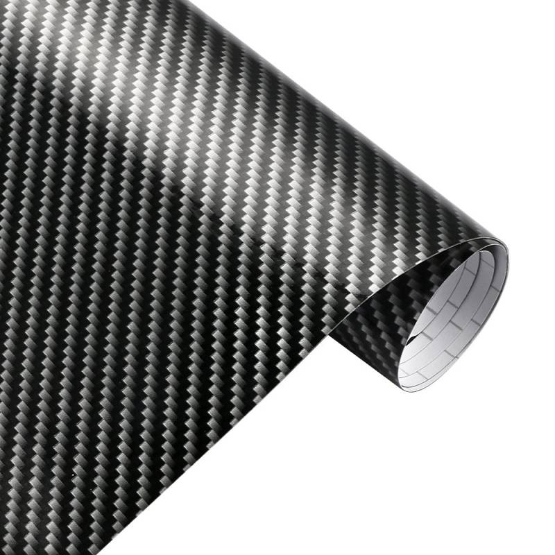 Könighaus (11,18€/m2) 2D Carbon Schwarz Folie 100 x 152 cm blasenfrei mit Anleitung (Autofolie) von Könighaus