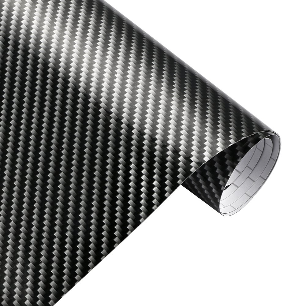 Könighaus (7,89€/m2) 2D Carbon Schwarz Folie 300 x 152 cm blasenfrei mit Anleitung (Autofolie) von Könighaus