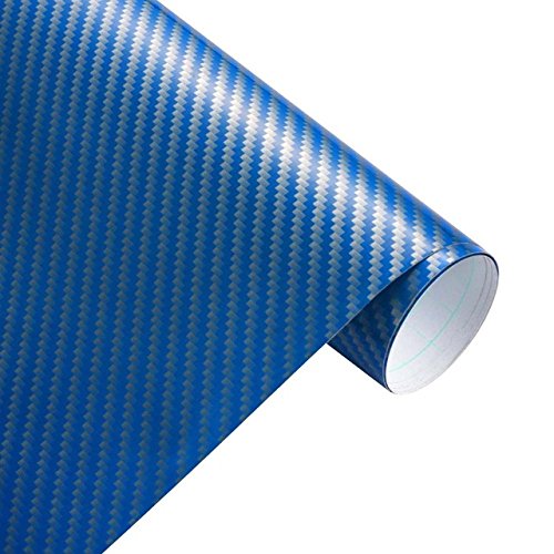 Könighaus (9,21€/m2) 2D Carbon Blau Folie 200 x 152 cm blasenfrei mit Anleitung (Autofolie) von Könighaus