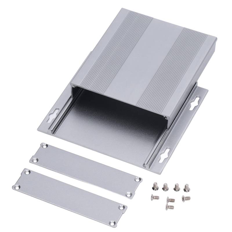 Elektronischer DIY-Instrumentenkasten aus Aluminiumlegierung, matt, hellgrau, 27 x 131 x 120 mm, für Industrieanlagen von Koieam