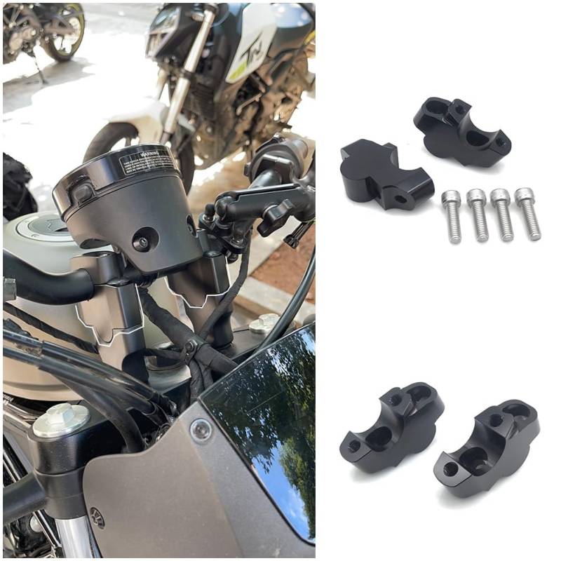 1 Paar Motorrad-Lenkererhöhungsadapter Ersatz für CMX 250/300/500/1100 2017 2018 2019 2020 2021 2022 2023 2024 2025 CNC-Aluminium-Lenkererhöhungsklemme Rebel-Zubehör von KomoreLee
