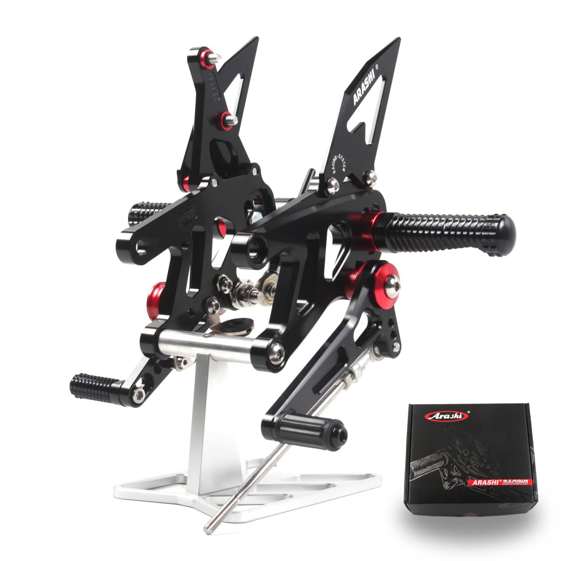 (Version2.0) Einstellbare Rearsets für Aprilia RSV4 FACTORY APRC ABS 2013-2016 SBK SE/RSV4 2017-2021/Tuono V4 1100 2017-2020 Hintere Sets Fußrasten Fußrasten Fußrasten Zubehör Schwarz von Konerstone