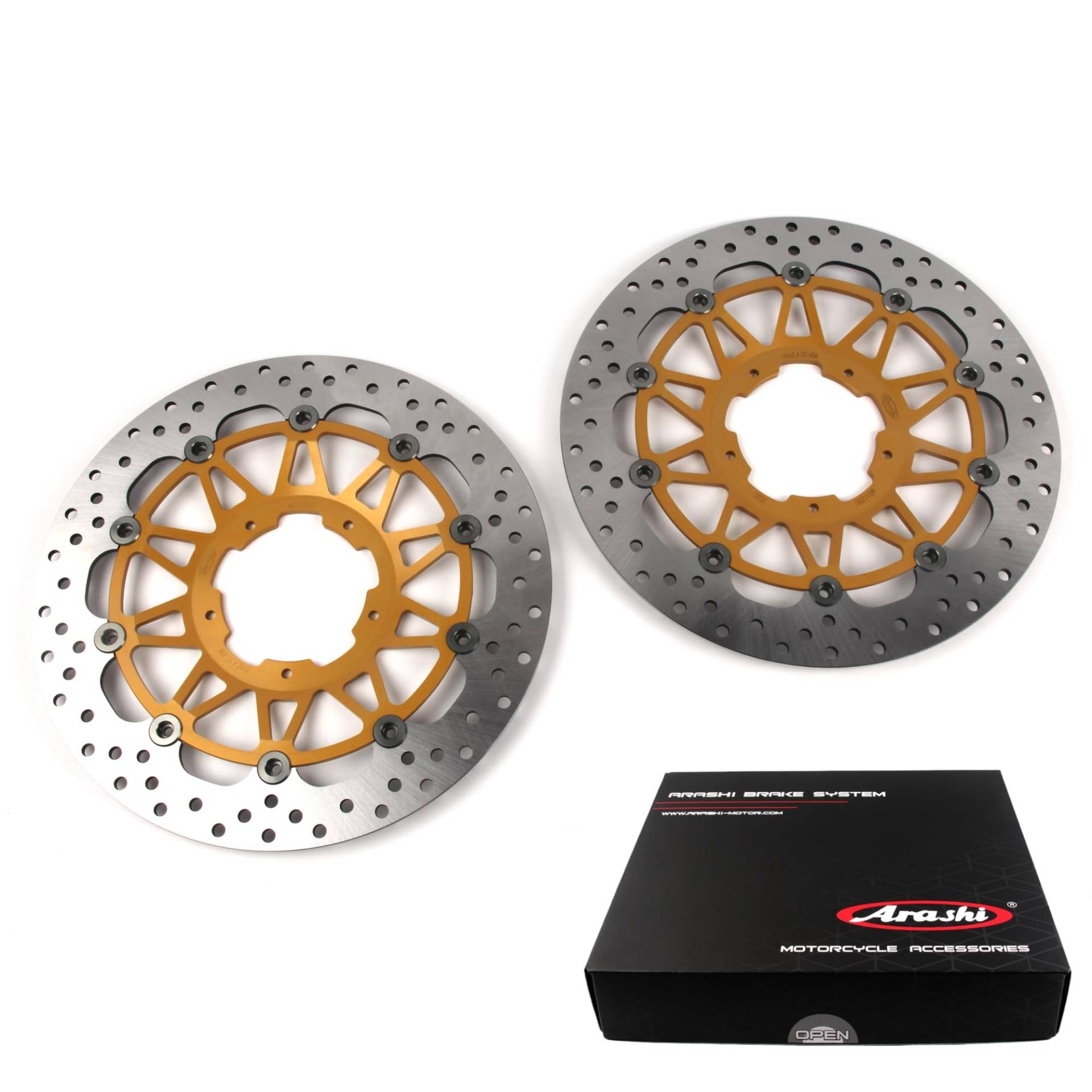 Arashi Schwimmend Vorderrad Bremsscheiben für Honda CBR1000RRR CBR1000RR-R 2020-2025, CBR1000RR ABS 2020-2024, CBR1000RR SP 20-24, CMX1100 REBEL 1100 2021-2024, Gold Arashi Schwimmend Vorderrad Bremsscheiben für Honda CBR1000RRR CBR1000RR-R 2020-2025, CBR1000RR ABS 2020-2024, CBR1000RR SP 20-24, CMX1100 REBEL 1100 2021-2024, Gold von Konerstone