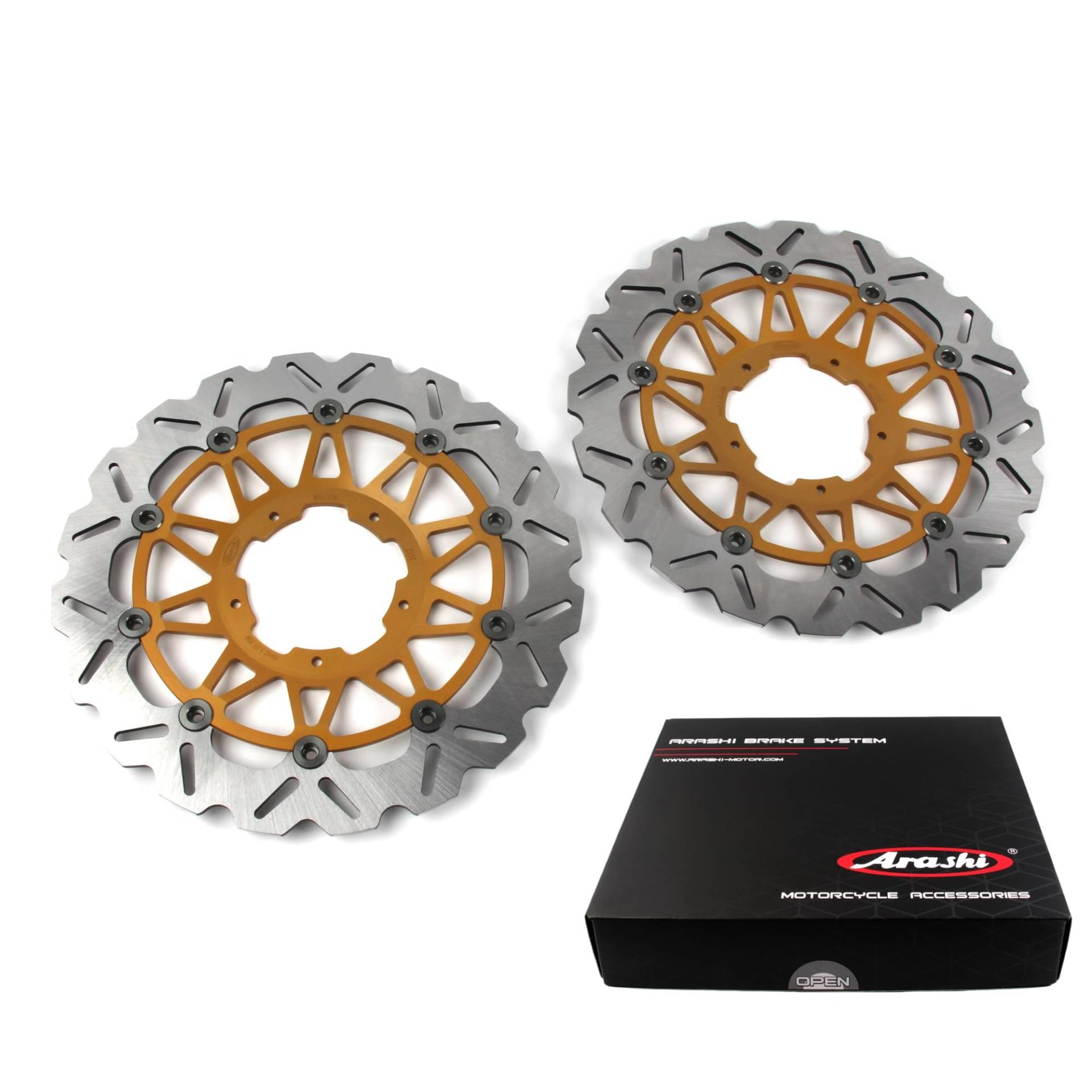 Arashi Schwimmend Vorderrad Bremsscheiben für Honda CBR1000RRR CBR1000RR-R 2020-2025, CBR1000RR ABS 2020-2024, CBR1000RR SP 20-24, CMX1100 REBEL 1100 2021-2024, Gold Arashi Schwimmend Vorderrad Bremsscheiben für Honda CBR1000RRR CBR1000RR-R 2020-2025, CBR1000RR ABS 2020-2024, CBR1000RR SP 20-24, CMX1100 REBEL 1100 2021-2024, Gold von Konerstone