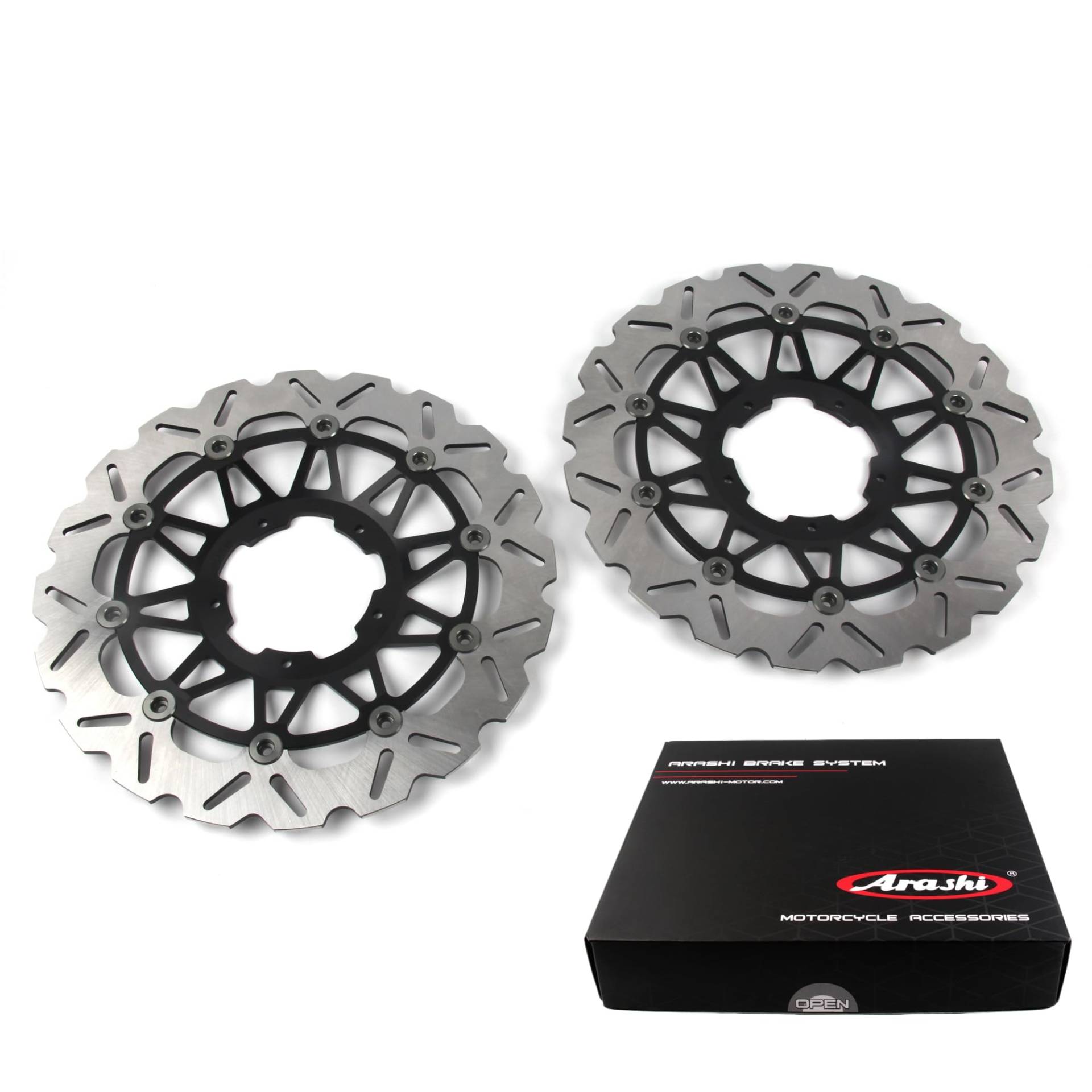 Arashi Schwimmend Vorderrad Bremsscheiben für Honda CBR1000RRR CBR1000RR-R 2020-2025, CBR1000RR ABS 2020-2024, CBR1000RR SP 20-24, CMX1100 REBEL 1100 2021-2024, Schwarz Arashi Schwimmend Vorderrad Bremsscheiben für Honda CBR1000RRR CBR1000RR-R 2020-2025, CBR1000RR ABS 2020-2024, CBR1000RR SP 20-24, CMX1100 REBEL 1100 2021-2024, Schwarz von Konerstone