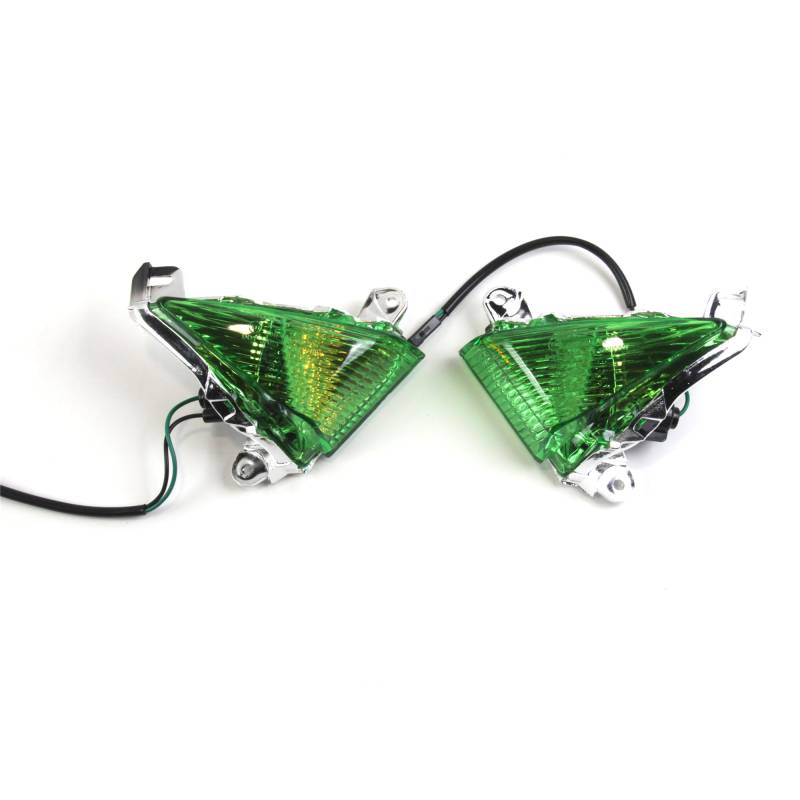 Frontblinkerlinse Linsen Blinkerlicht Abdeckung Gehäuse für Kawa.saki Ninja ZX6R ZX636 2005-2006/Ninja ZX10R ZX-10R 06-07/Ninja 650R 2006-2008/Ninja ZX14R 06-10/Concours 14 GTR140000 08 - 100 - 0 Grün von Konerstone