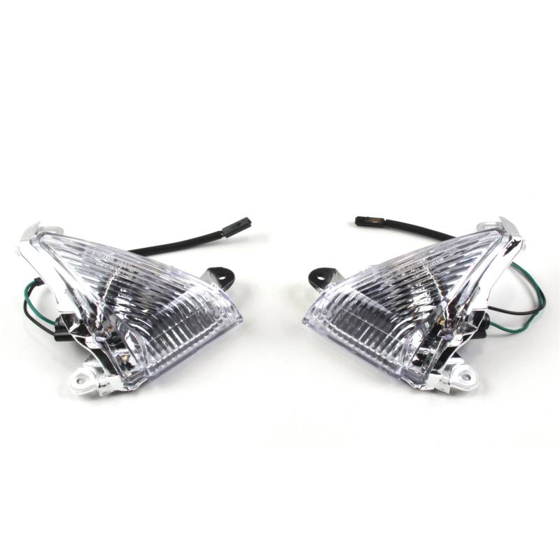 Frontblinkerlinse Linsen Blinkerlicht Abdeckung Gehäuse für Kawa.saki Ninja ZX6R ZX636 2005-2006/Ninja ZX10R ZX-10R 06-07/Ninja 650R 2006-2008/Ninja ZX14R 06-10/Concours 14 GTR140000 08 - 100 - 0 Klar von Konerstone