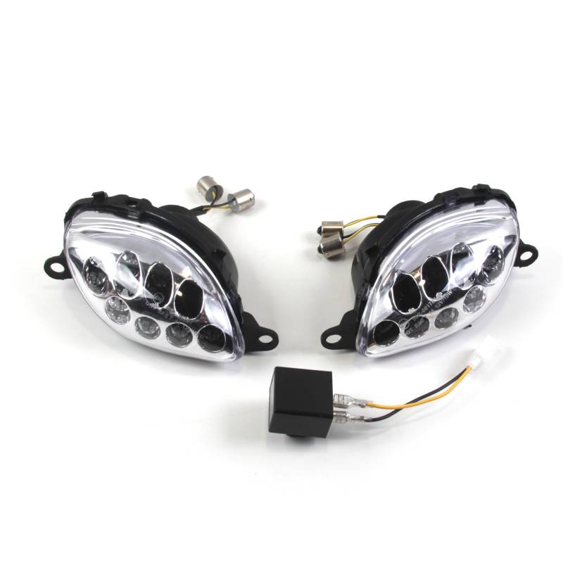 Konerstone Frontblinkerlinse, Objektiv, Blinkerabdeckung, Gehäuse für Suzuki Hayabusa GSX1300R Gen 1 1999–2007, Motorrad-Ersatzzubehör, Rauchglas GSXR 1300 GSX-R1300 GSX-R 1300 von Konerstone