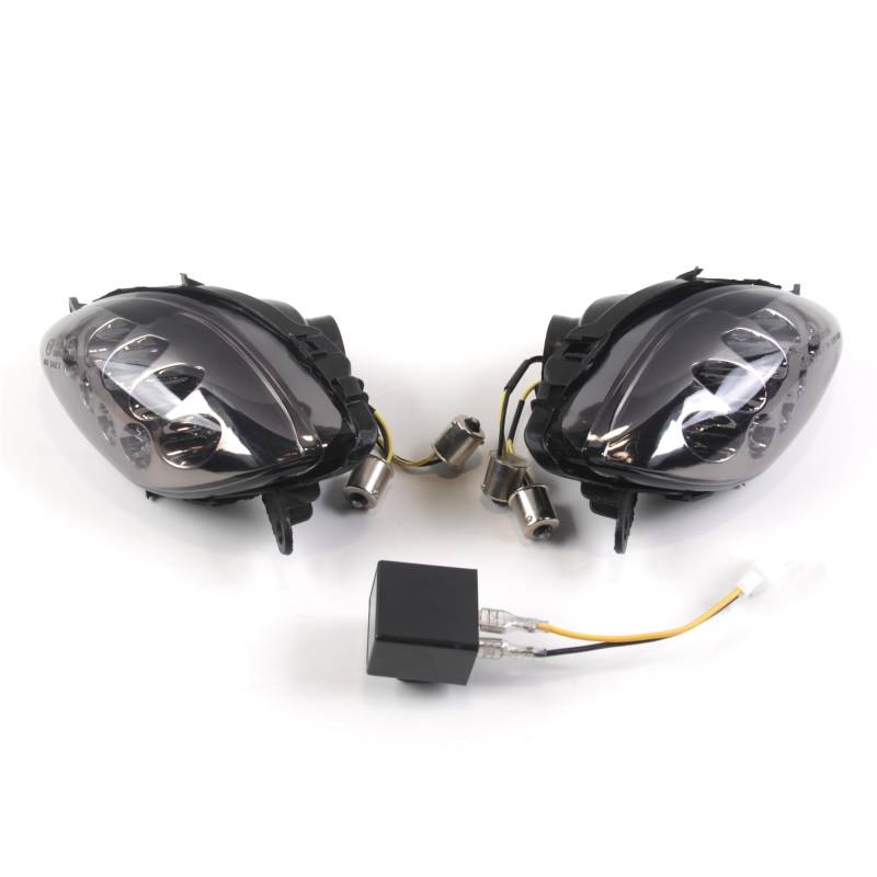 Konerstone Frontblinkerlinse Linsen Blinker Licht Abdeckung Gehäuse für Suzuki HAYABUSA GSXR1300 1999-2007 Motorradzubehör Smoke Lens GSX-R GSXR 1300 GSX1300R von Konerstone