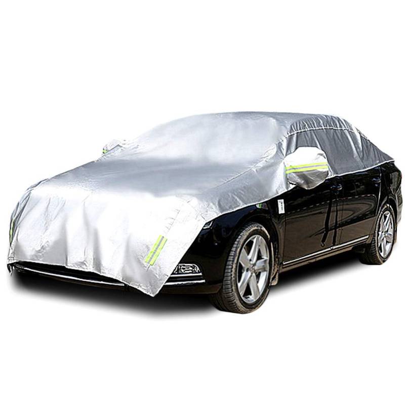 Konnfeir Halbgarage für Auto Abdeckplane Winter Sommer Autoabdeckung wasserdicht Auto halbgarage Staubdicht Schneefest 210D Oxford Material (Limousine) von Konnfeir