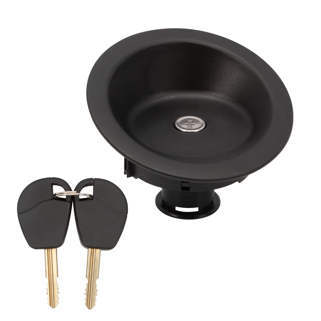 Konuooer Tankdeckel, Schwarz, Metall, Drehverschluss, kompatibel mit Berlingo I Partner I 1508J5 von Konuooer