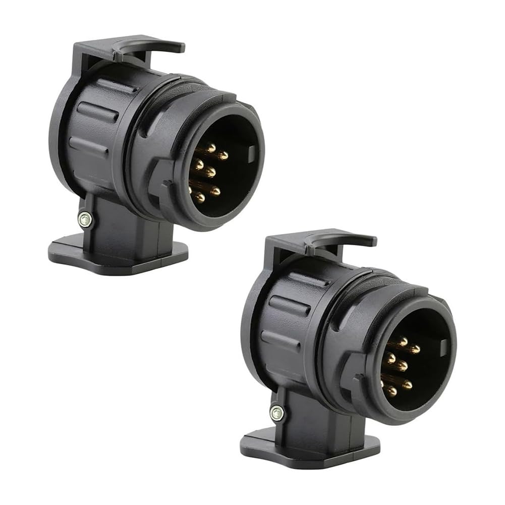 Koolenry 2 Packung 13-Zu-7-Pin-Adapter für Anhänger, 12-V-Schlepptabschleppanschluss, wasserdichte Stecker und Sockelanschluss Koolenry 2 Packung 13-Zu-7-Pin-Adapter für Anhänger, 12-V-Schlepptabschleppanschluss, wasserdichte Stecker und Sockelanschluss von Koolenry