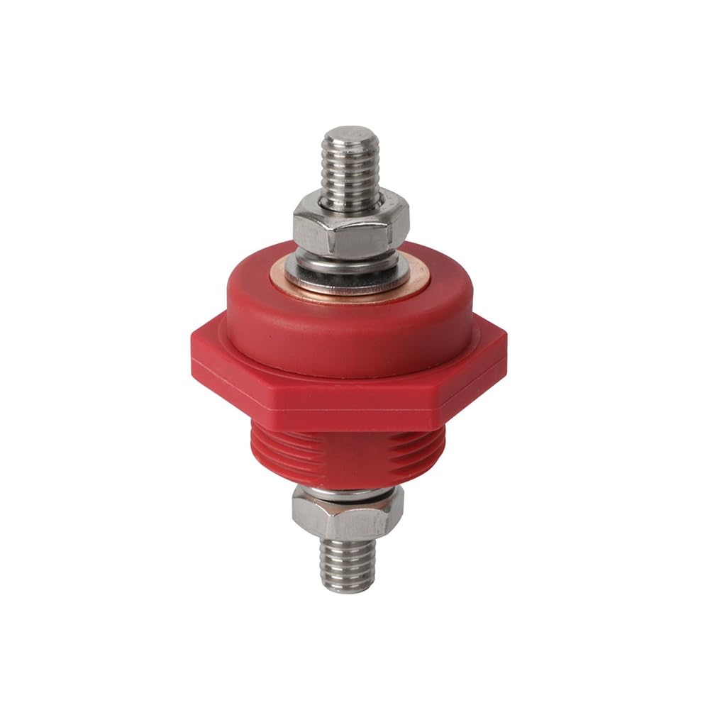 Koolenry 300A 48V Gleichstrom-Postverbinder Messing -Terminal-Kit Bulkhead-Kabelverbinder für Auto Camping Wohnmobil Bulkhead-Kabelverbinder Rot Koolenry 300A 48V Gleichstrom-Postverbinder Messing -Terminal-Kit Bulkhead-Kabelverbinder für Auto Camping Wohnmobil Bulkhead-Kabelverbinder Rot von Koolenry