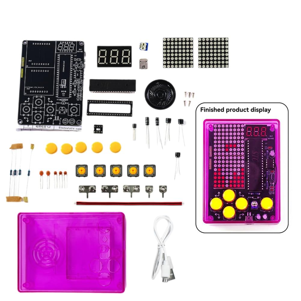 Koolenry DIY Pixel Game Kit mit Voice Mini Pixel Spielkonsole Elektronik DIY Kit Lötprojektübungs Lernset B Koolenry DIY Pixel Game Kit mit Voice Mini Pixel Spielkonsole Elektronik DIY Kit Lötprojektübungs Lernset B von Koolenry