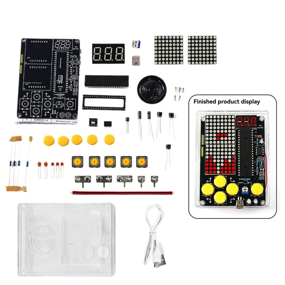 Koolenry DIY Pixel-Spiel-Kit mit Voice Mini Pixel-Spielkonsole Elektronik DIY-Kit Lötprojekt Praxis Löten Lernset A Koolenry DIY Pixel-Spiel-Kit mit Voice Mini Pixel-Spielkonsole Elektronik DIY-Kit Lötprojekt Praxis Löten Lernset A von Koolenry