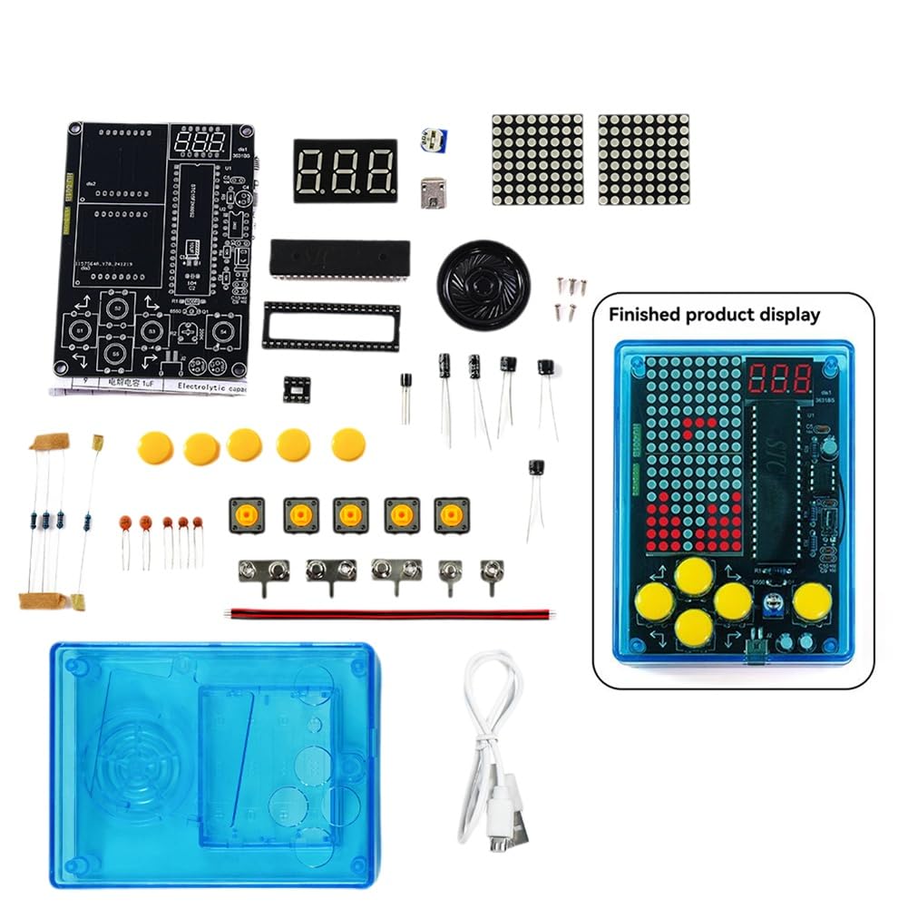 Koolenry DIY Pixel-Spielset mit Voice Mini Pixel-Spielkonsole Elektronik DIY-Kit Lötarbeits-Projektübung Lötar-Lernset C Koolenry DIY Pixel-Spielset mit Voice Mini Pixel-Spielkonsole Elektronik DIY-Kit Lötarbeits-Projektübung Lötar-Lernset C von Koolenry