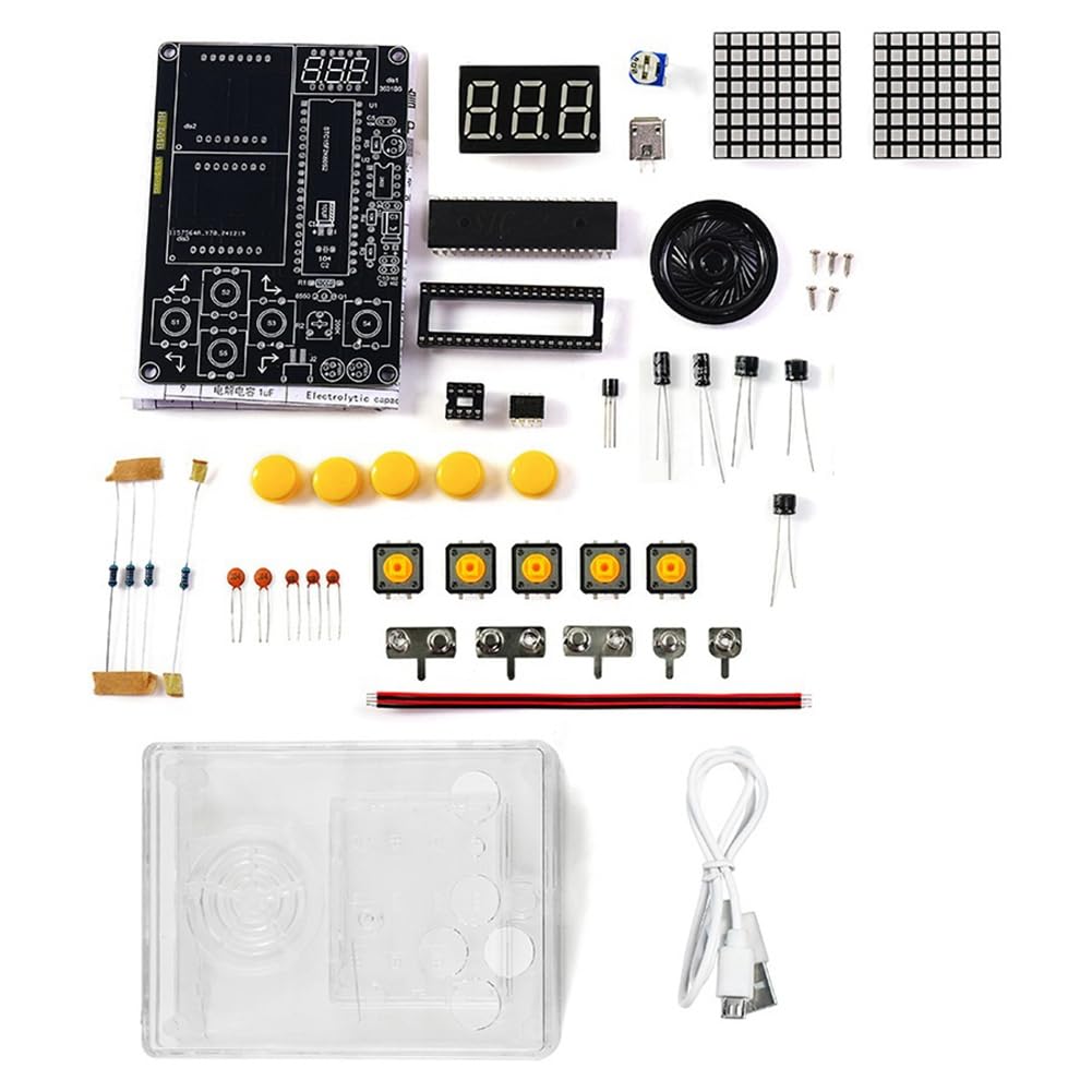 Koolenry DIY-Spielkonsolen-Set Pixel-Spielekonsole Produktion mit Sprachfunktion - Transparente Hülle Koolenry DIY-Spielkonsolen-Set Pixel-Spielekonsole Produktion mit Sprachfunktion - Transparente Hülle von Koolenry
