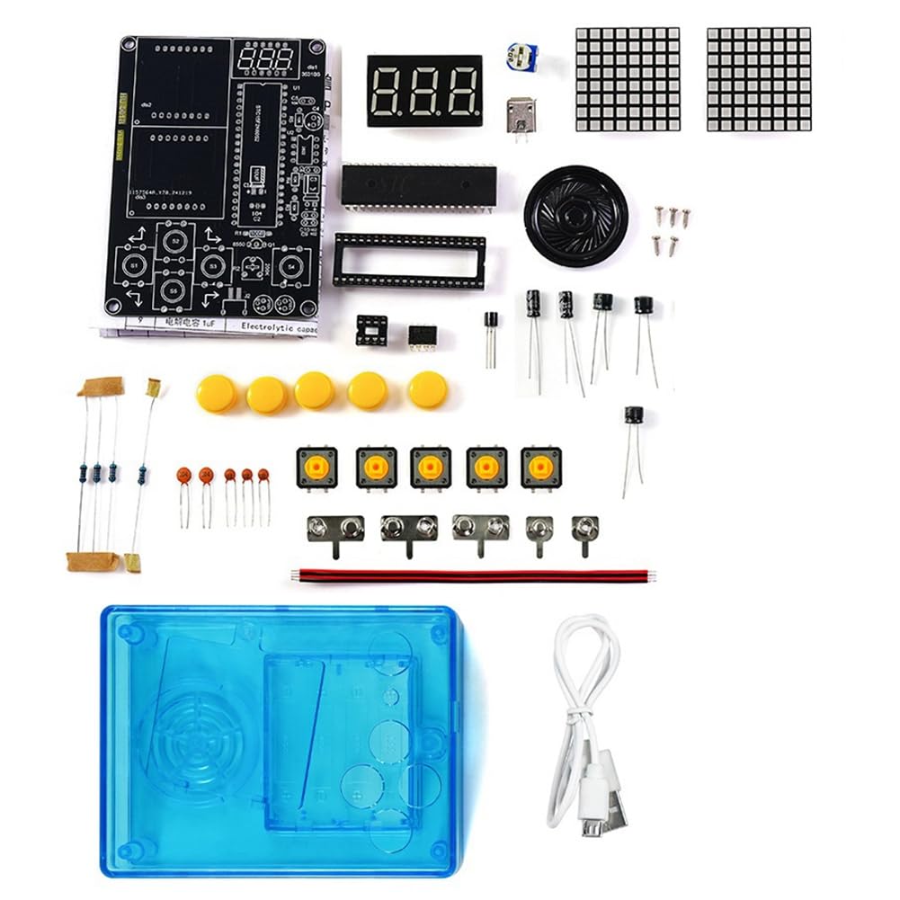 Koolenry Mini Pixel Spielkonsole DIY Spielkonsole Elektronik-Lötproduktionskit Blaue Hülle Koolenry Mini Pixel Spielkonsole DIY Spielkonsole Elektronik-Lötproduktionskit Blaue Hülle von Koolenry