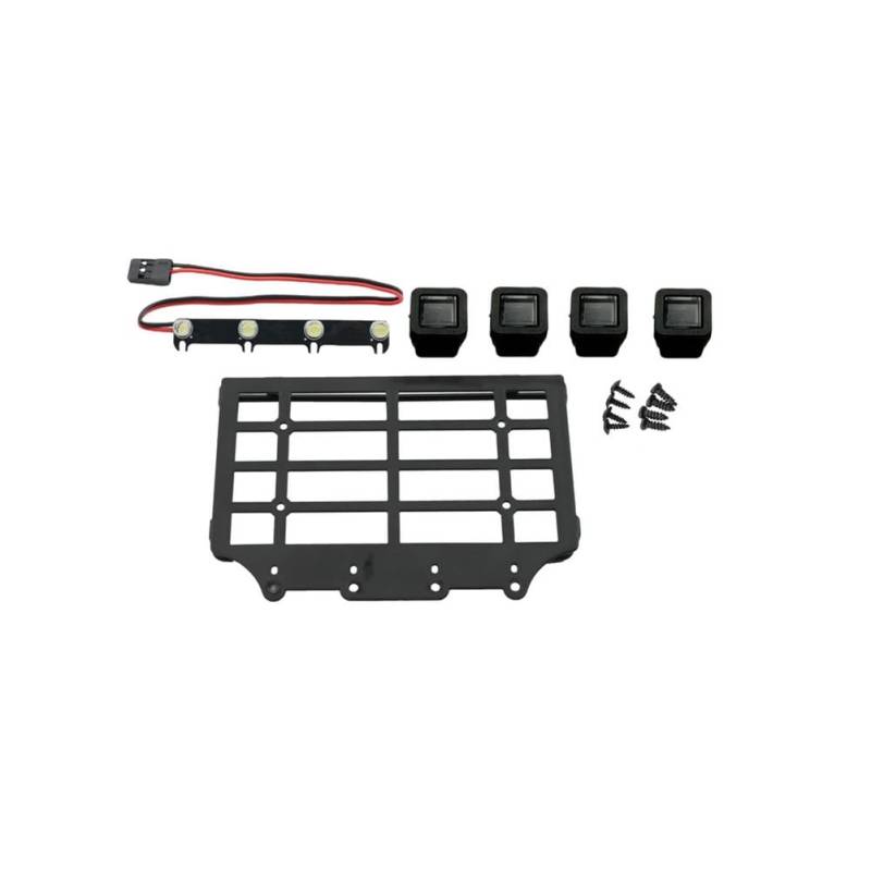 Koolenry RC-Auto-Dachgepäckträger für 1/12 MN82 RC-Auto-Upgrade-Zubehör, Quadratische Lampe von Koolenry