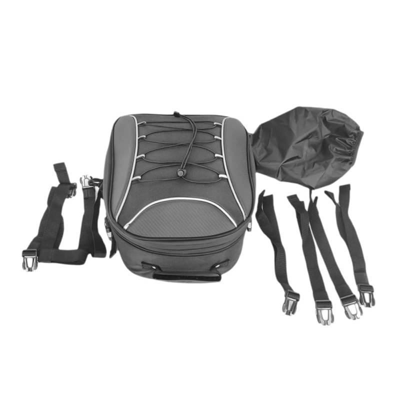 Koolenry Rücklehnen-Helmbeutel Gepäck Tourenpackung Gepäck Duffel Tasche Motorrad-Satteltasche von Koolenry