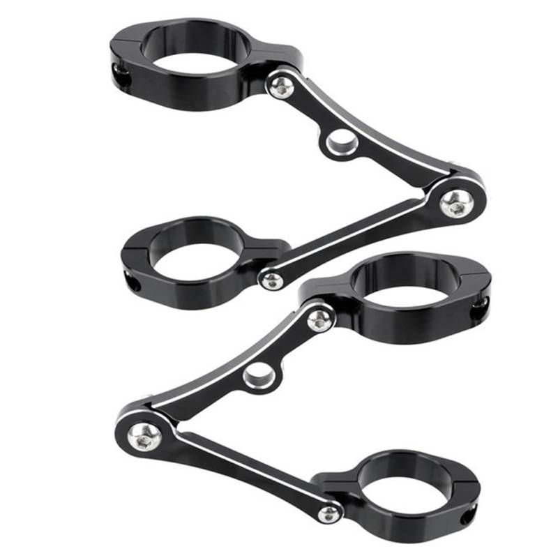 Koolenry Scheinwerferhalterung Halterung Klemme Motorrad-Scheinwerferhalterung Halterung Klemme Scheinwerfer Halterung für 39 Mm-41mm Schwarz+Silbrig von Koolenry
