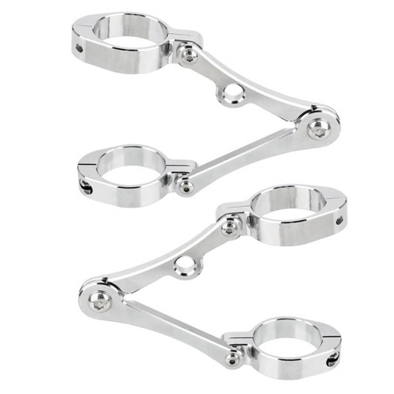 Koolenry Scheinwerferhalterung Halterung Klemme Motorrad-Scheinwerferhalterung Halterung Klemme Scheinwerfer Halterung für 39 Mm-41mm Silbrig von Koolenry