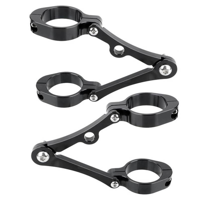 Koolenry Scheinwerferhalterungshalterungsklemme Motorrad-Scheinwerferhalterung Halterung Klemme Scheinwerfer Halterung für 39 Mm-41mm Schwarz von Koolenry