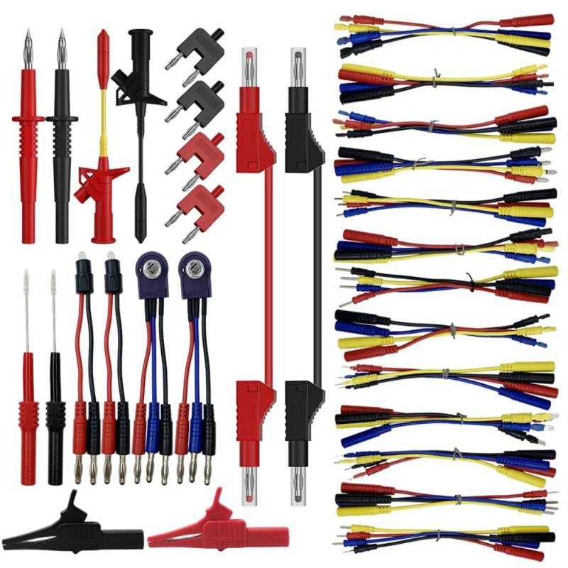 Koolenry Vielseitige Multimeter -Testleitungen und Terminaltestkit mit Rückensonde in Schwarzer Tragetasche von Koolenry