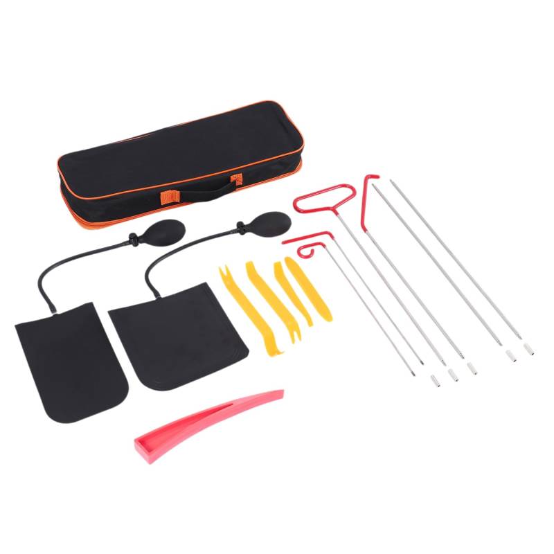 Kopinma 14Pcs Auto Notfallset Auto Tür öffnungs Werkzeug mit Langer Reichweite Greifer und Luftkeilbeutel,Türstopper/Hebel/Notfall Keile Luft Pumpe,Auto Demontage Kit zur Öffnen Türen und Fenstern von Kopinma
