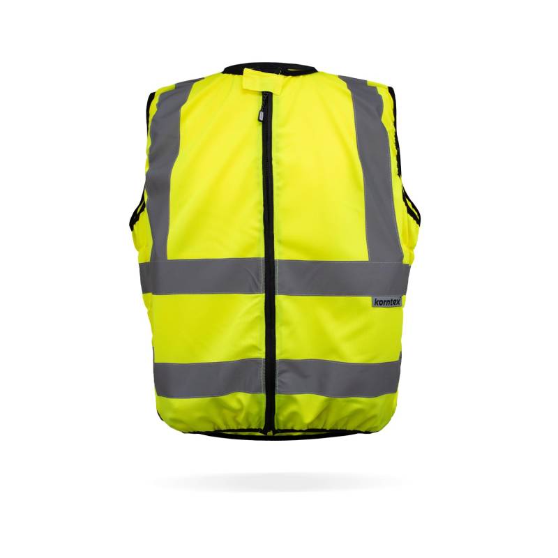 Korntex Hi-Vis Motorradweste, Warnweste Motorradfahrer, KXMOTOGL, Signal-Gelb XXL von Korntex