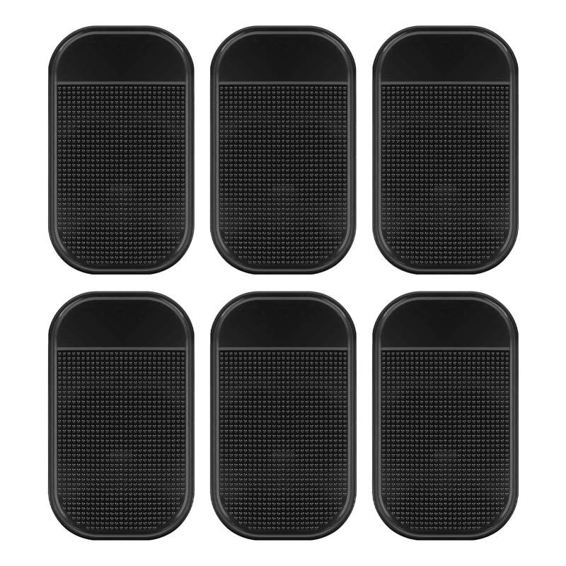 6 Stück Auto Armaturenbrett Antirutschmatte, Waschbare Silikon Gel Auto Innenmatte, Antirutsch Pads Matte Anti-rutsch unterlage, zum Halten von Handy Schlüssel Sonnenbrille von Korysnew