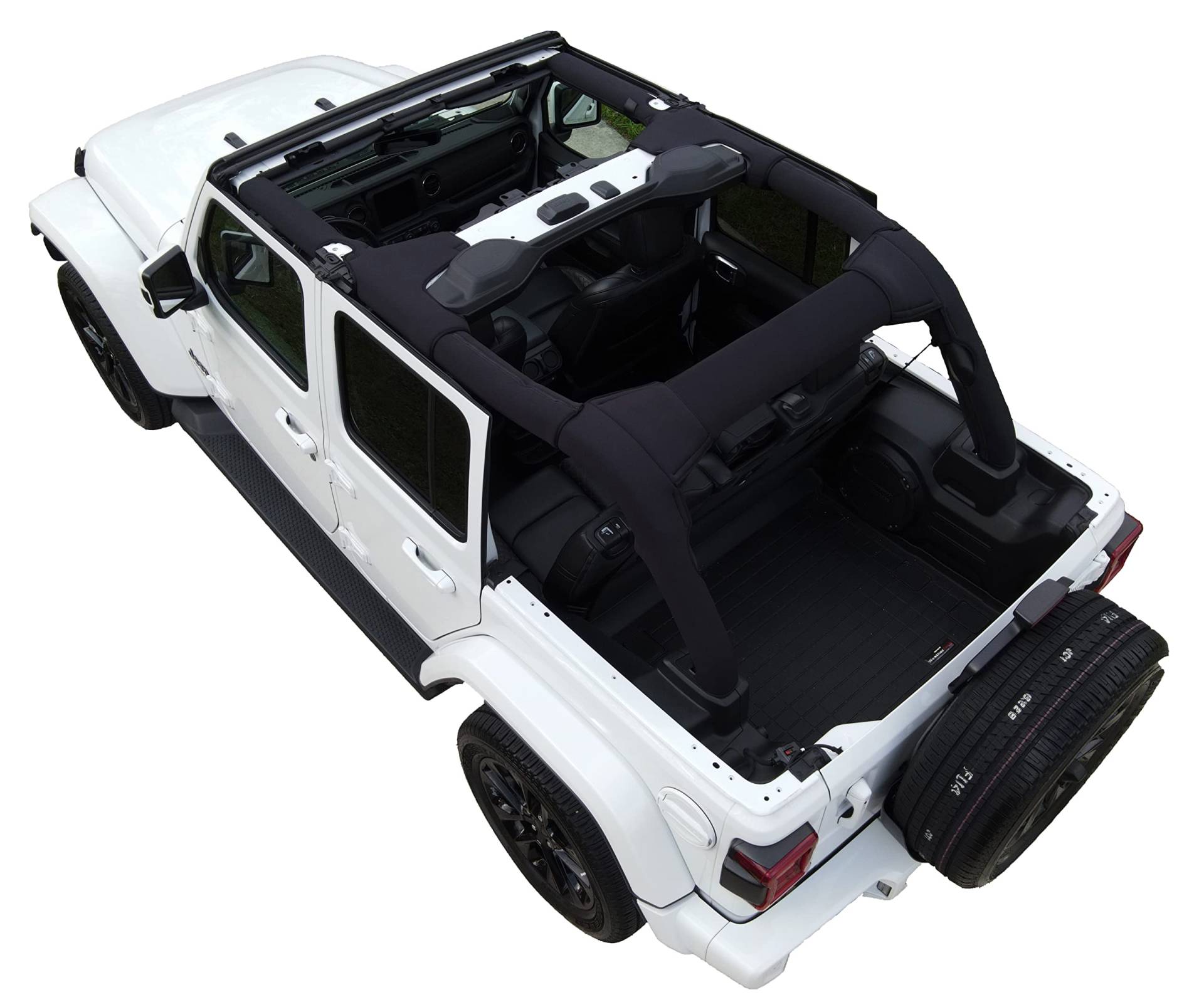 Koverz Neopren-Überrollbügel-Abdeckung, kompatibel mit Jeep Wrangler JL Unlimited 4-Türer JLU 2018 – Schwarz von Koverz