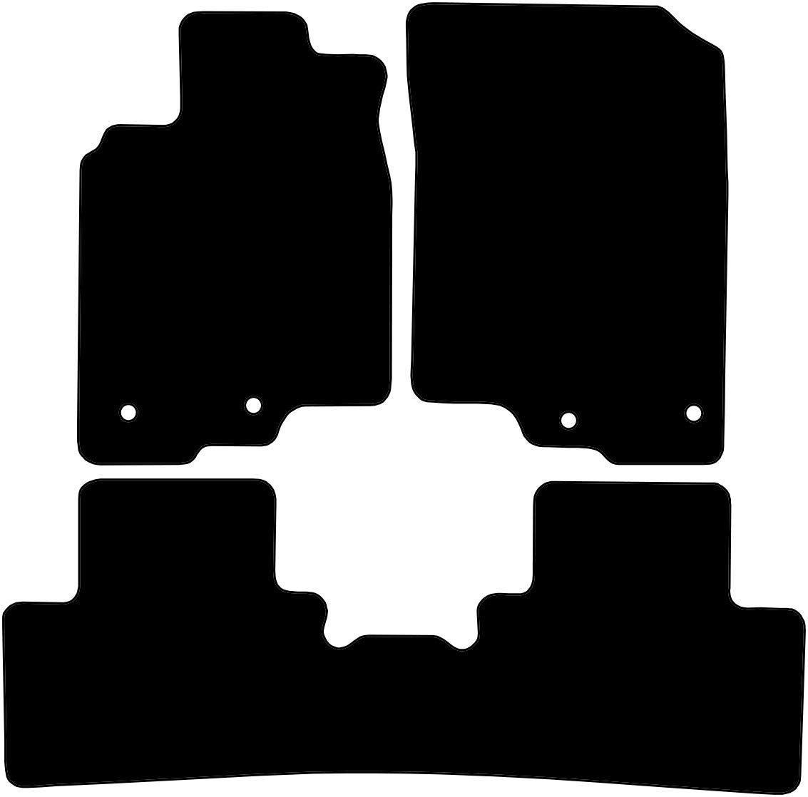 Kovvar Duogrip Gummimatten passend für Honda Insight Hybrid 2009-2013 Passend zur Ausführung: Beifahrer mit Befestigung (Befestigung 2) von Kovvar