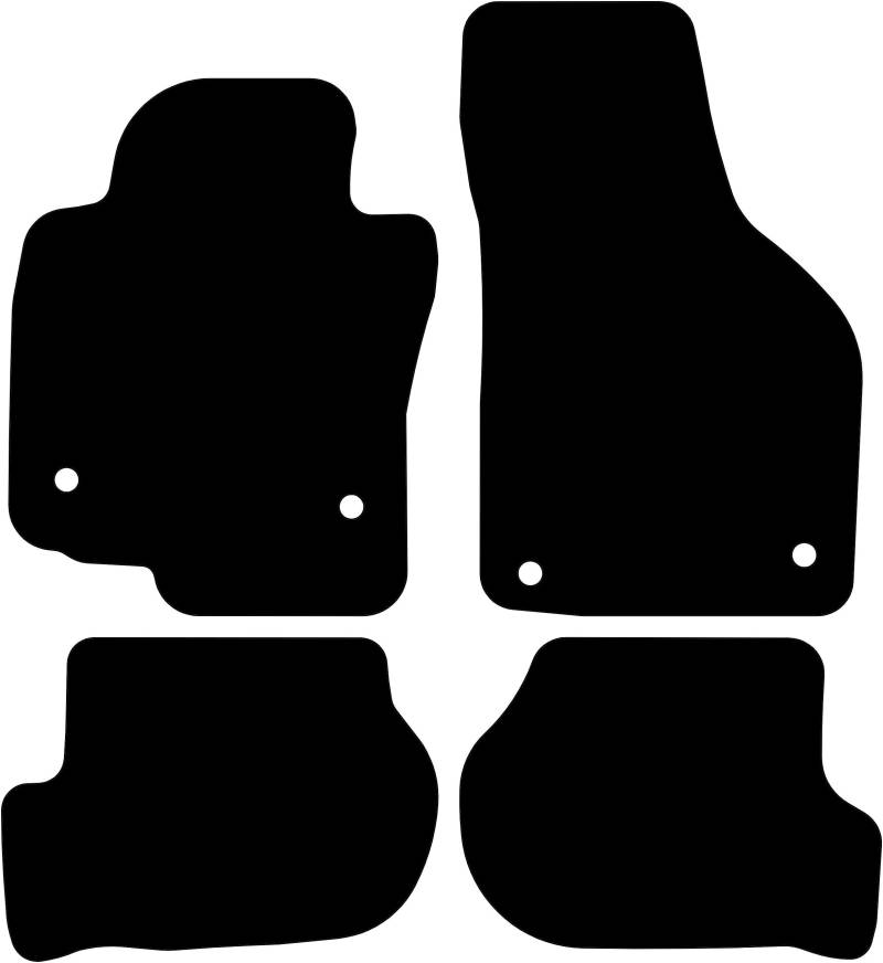 Kovvar Fußmatten passend für Seat Leon 1P 2005-2012 Passend zur Ausführung: Variation 3 | Qualität: Basic von Kovvar