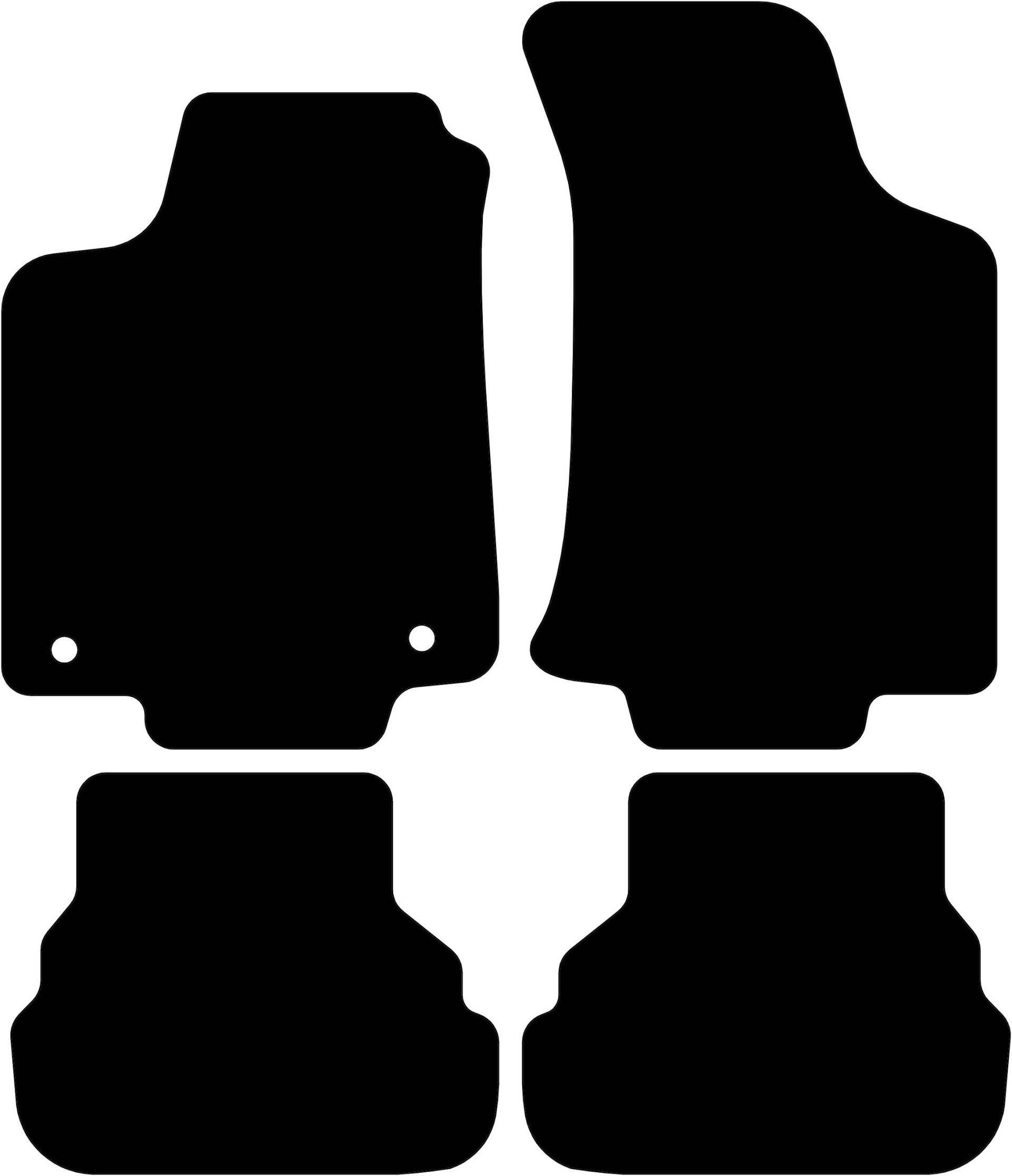Kovvar Fußmatten passend für Volkswagen Golf 3 1991-1997 Passend zur Ausführung: 3/5 Türen | Variation 2 | Qualität: Basic von Kovvar